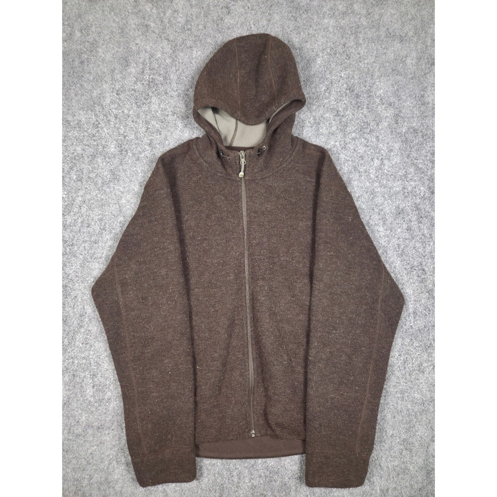 Outdoor Research‎ Full Zip Hoodie Mens Size M Brown Wool Blend Thumbholes 50910